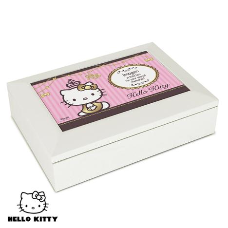 Personalised Hello Kitty Chic Wooden Jewellery Box £24.99